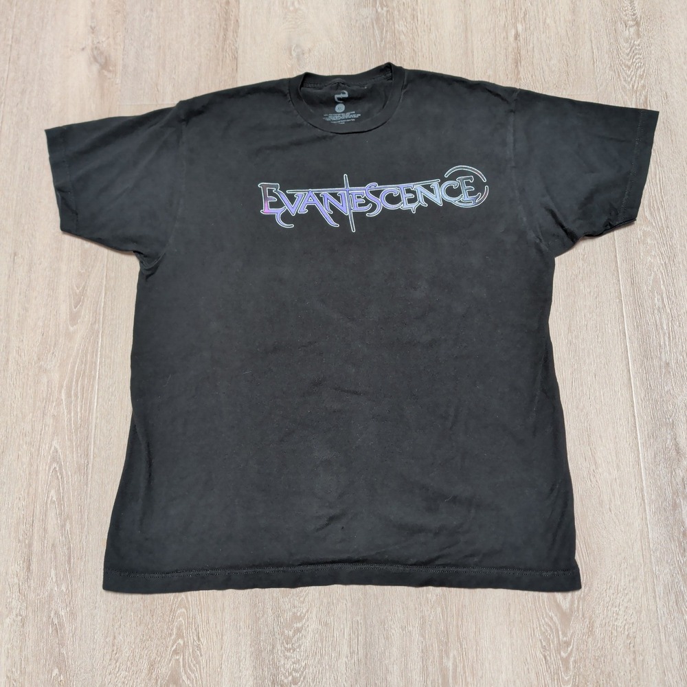 Evanescence‎ Band 2022 Tour Tee Mens XL Black Graphic Logo Short Sleeve T-Shirt